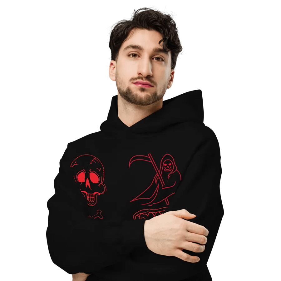 Spooky Line Art Oversized Hoodie product image (8)