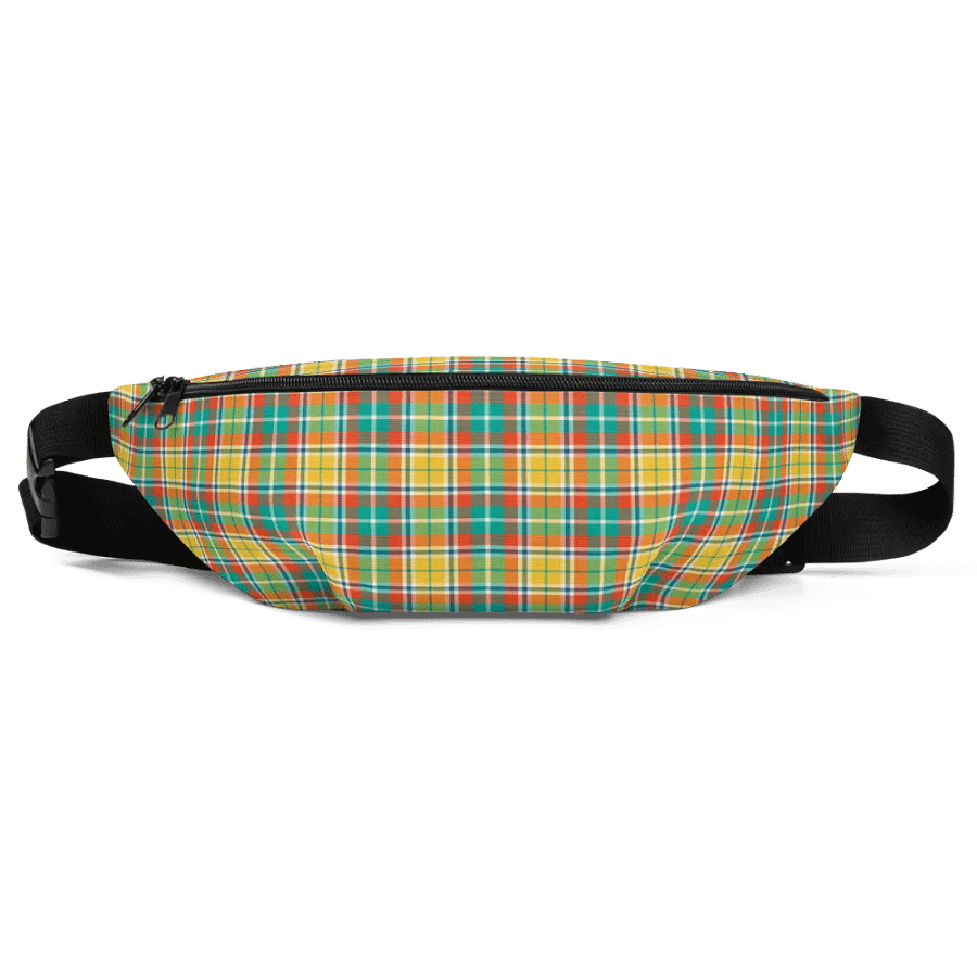 Yellow and Seafoam Green Plaid Fanny Pack product image (2)