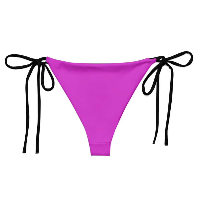 Low Rise Cheeky String Bikini Bottoms, Fuchsia product image (2)