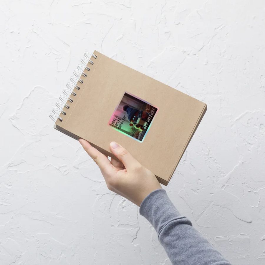 Coffee and a Leaf Holographic Sticker Sheet product image (7)
