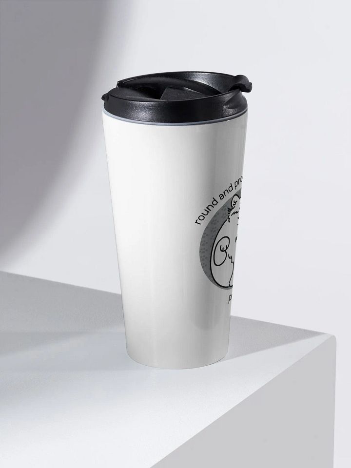 Round and Proud Manul Unlabeled Version - Steel Travel Mug product image (2)