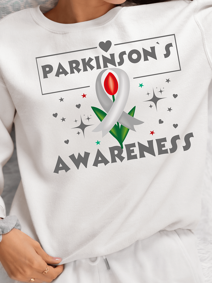 Parkinson's Awareness Red Tulip Gildan Sweatshirt product image (11)