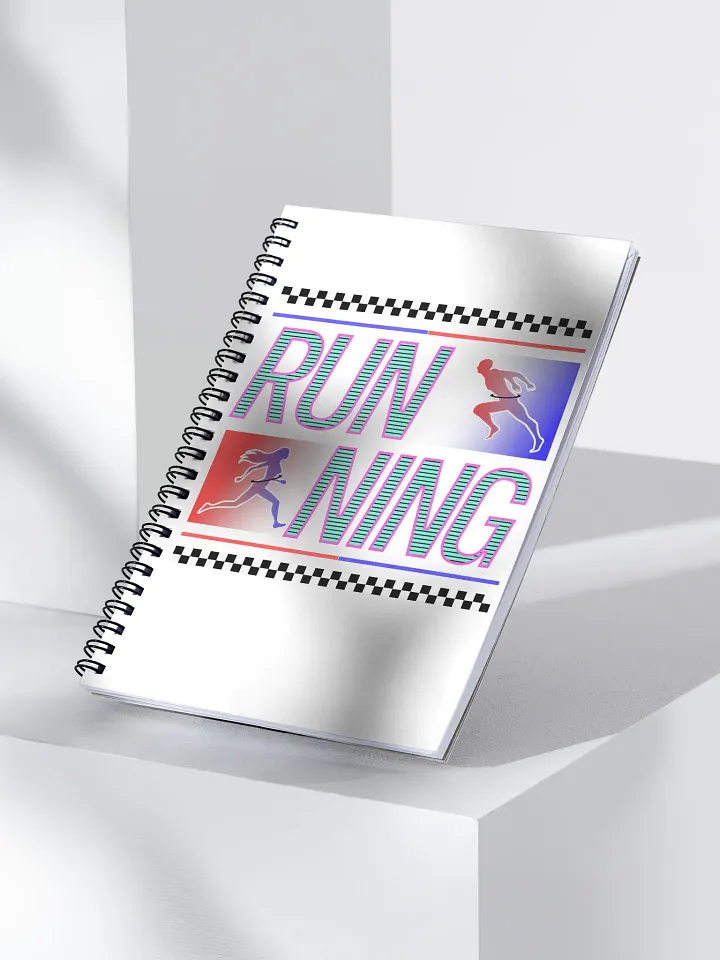 Running Stripes Silhouettes Spiral Notebook product image (2)