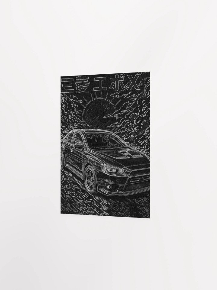 Mitsubishi Evo X Chalk Drawing Poster product image (2)