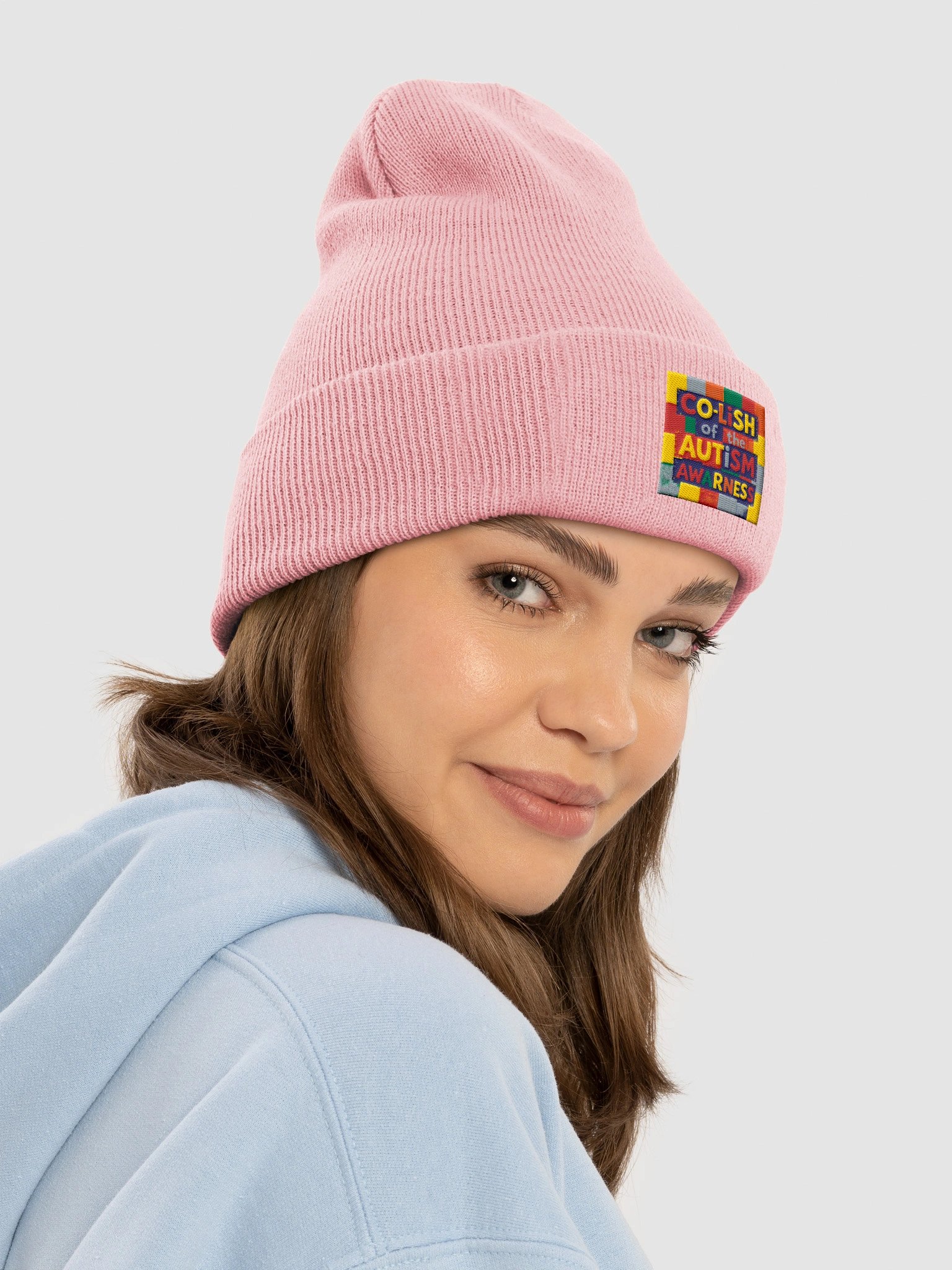 Patchwork Autism Awareness Beanie product image (4)