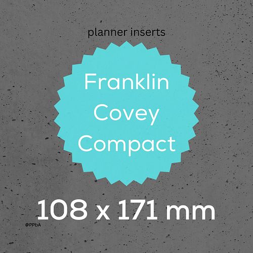 and here we are with a new size in my insert shop: Franklin Covey Compact!

The shop is slowly filling up and I`m excited to ...