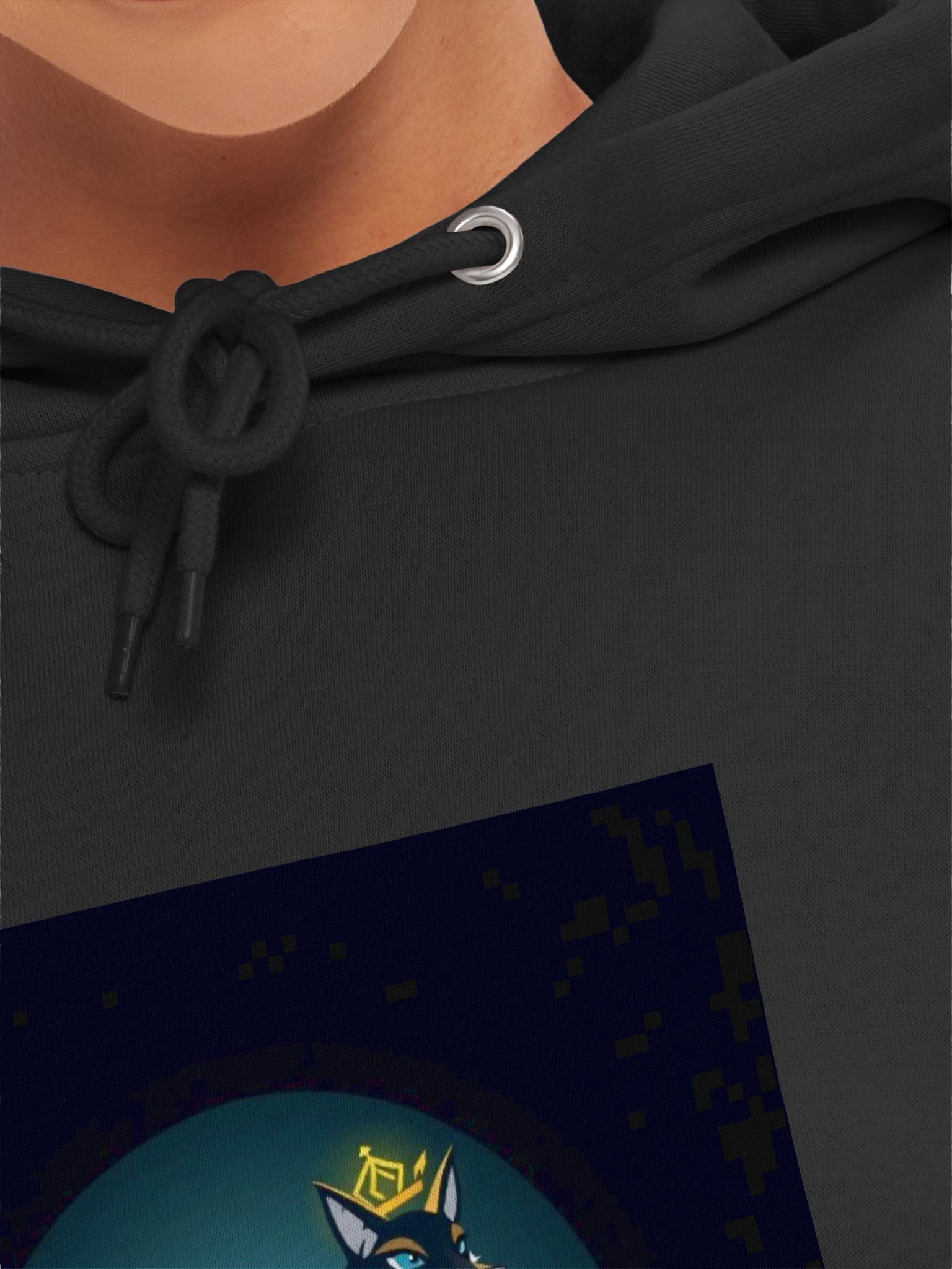 AngelQueenWolf Premium Hoodie - Crowned Wolf Design product image (7)