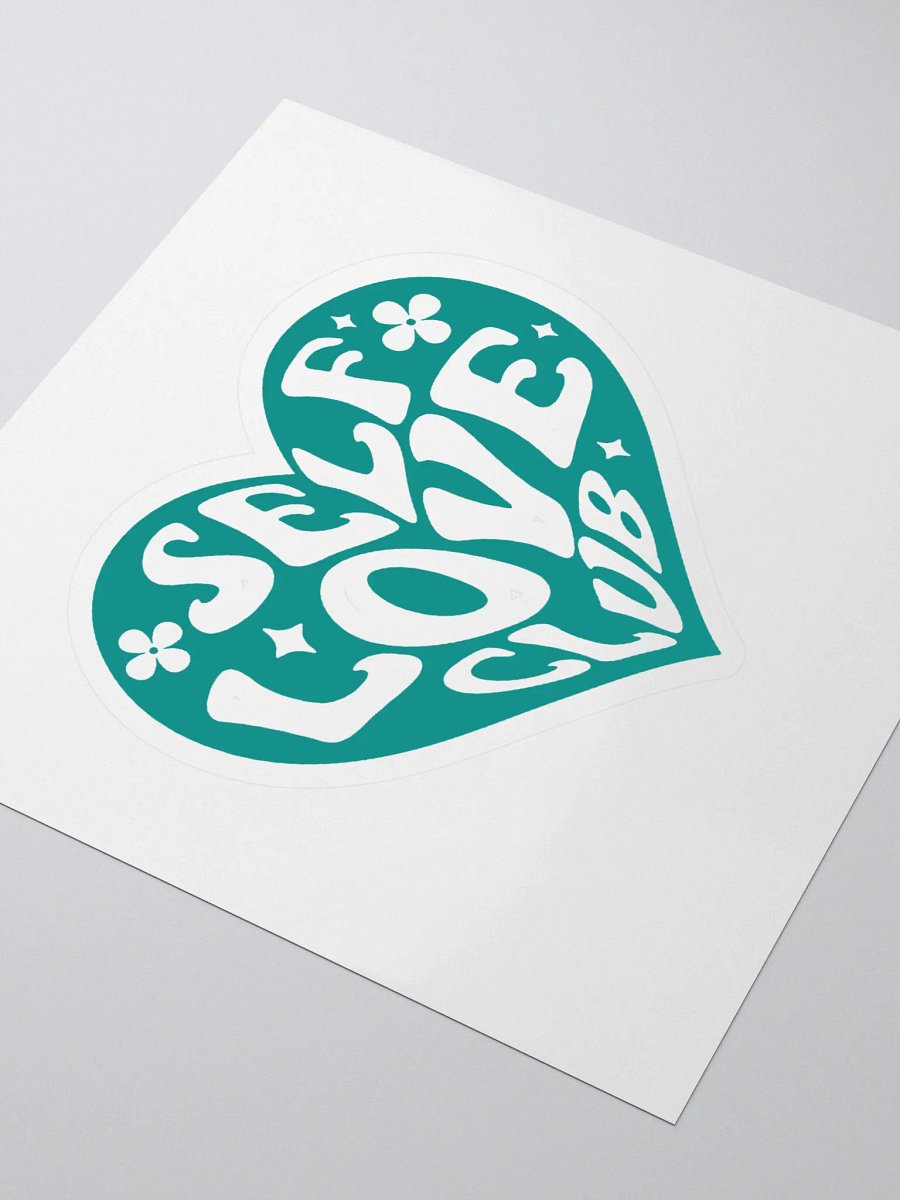 Teal Love Heart Kiss Cut Stickers product image (3)