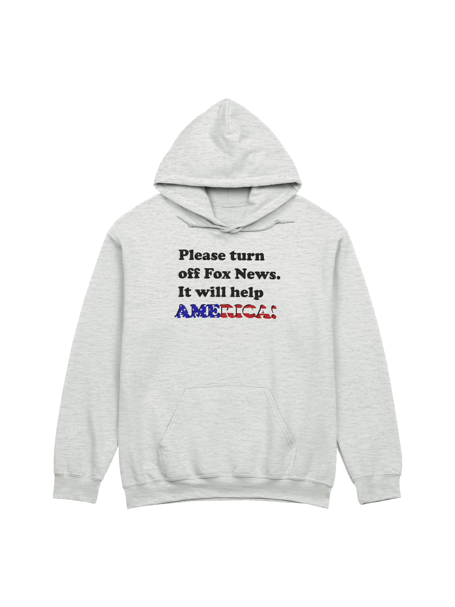 Please Turn Off Fox News. It Will Help America! (Black) - Hoodie product image (2)