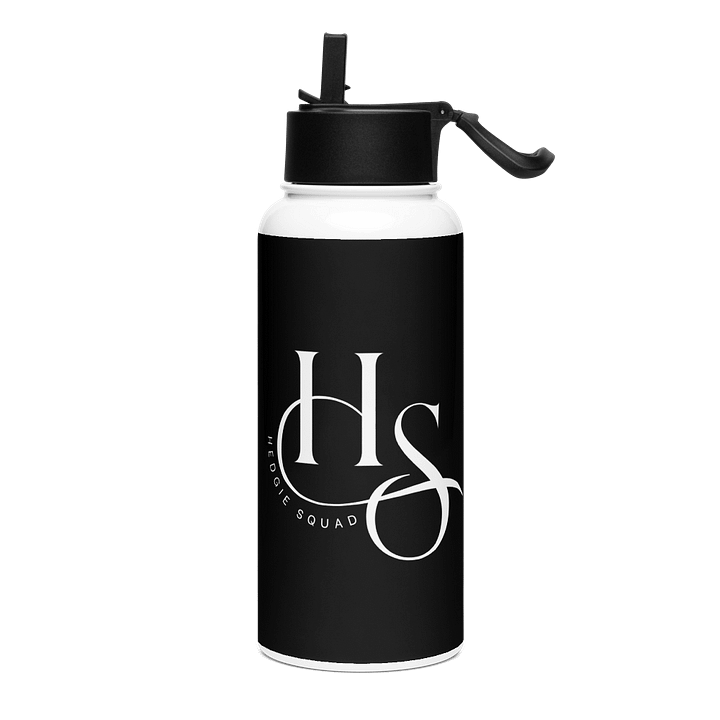 Hedgie Squad black steel water bottle product image (2)