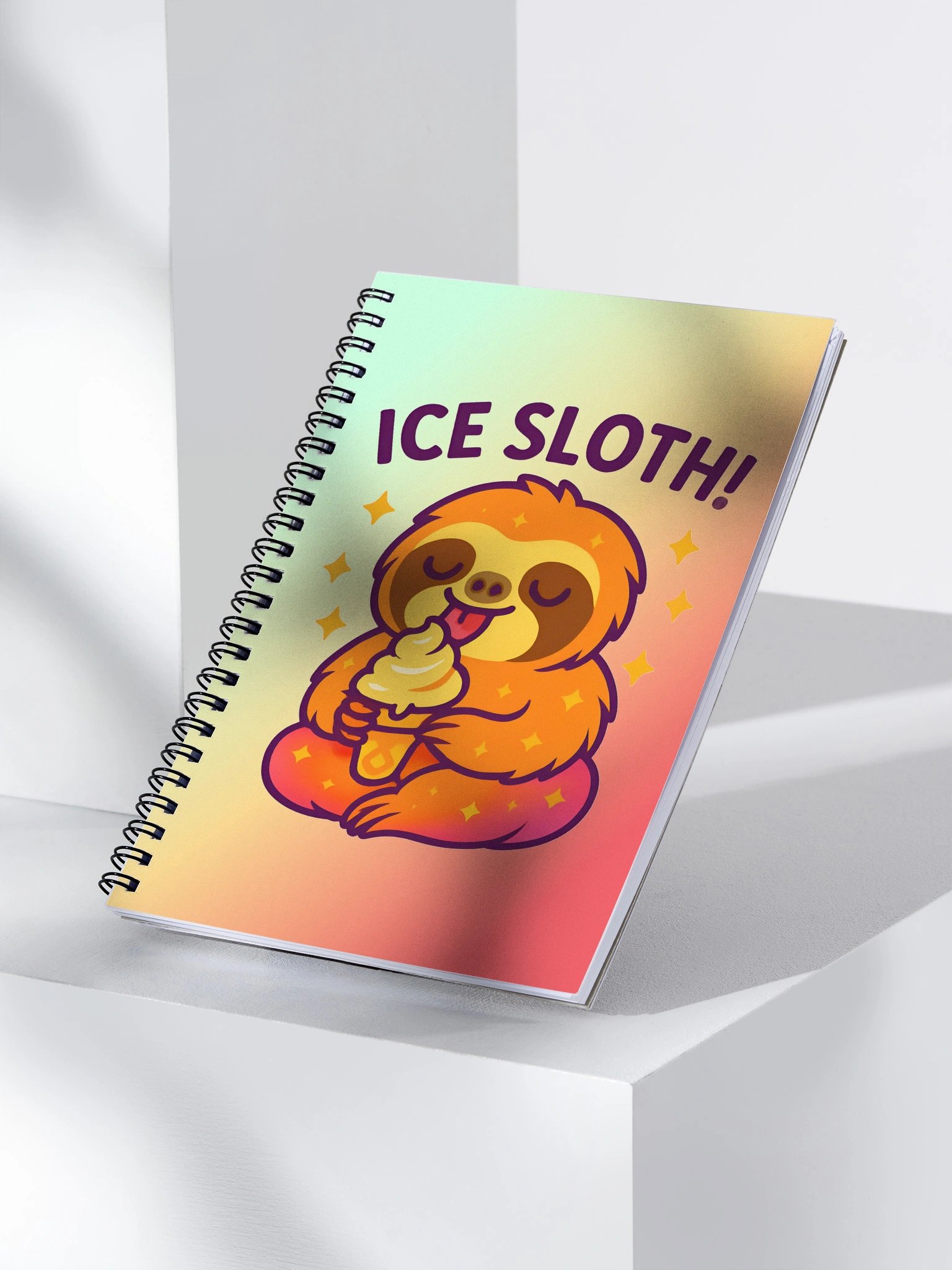 Taco ’Bout Chill – Funny Rainbow Sloth Notebook | Sloths Having Snacks Collection product image (3)