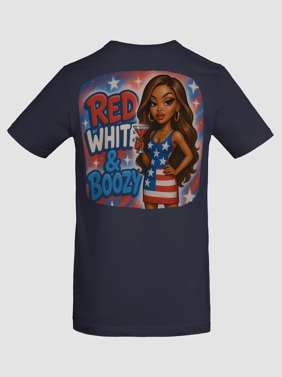 Patriotic Cocktail Party Tee Red White & Boozy product image (23)