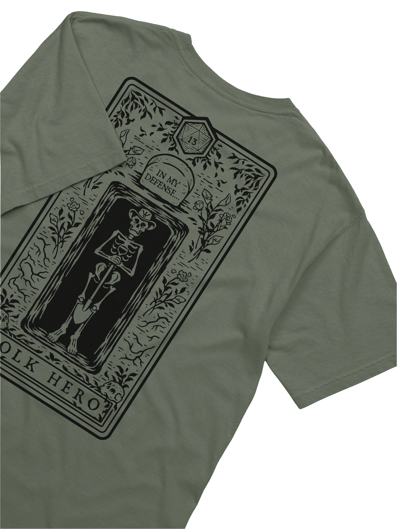 Disgraced Folk Hero (Moss T-Shirt) product image (8)