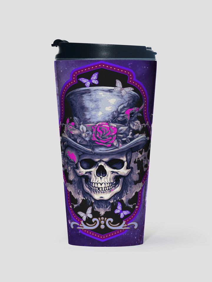 Gothic Rose Skull Travel Mug product image (1)