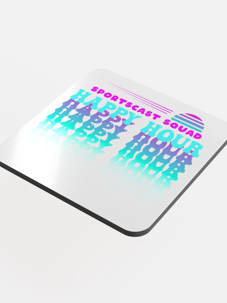 HAPPY HOUR VIBES GLOSSED CORK COASTER product image (4)