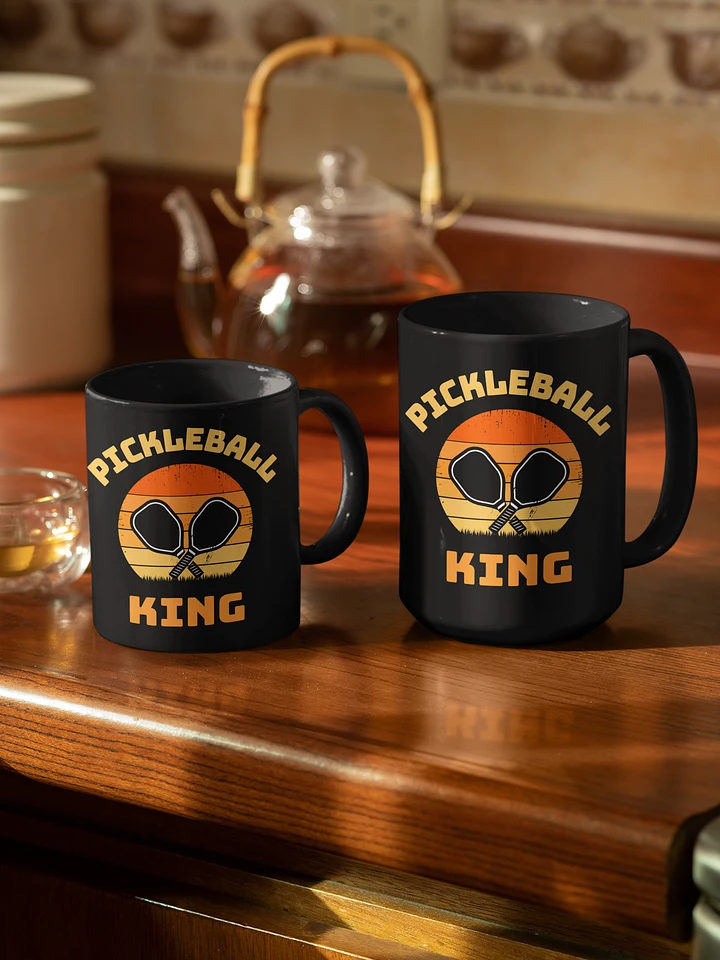 Pickleball King Black Glossy Mug product image (1)