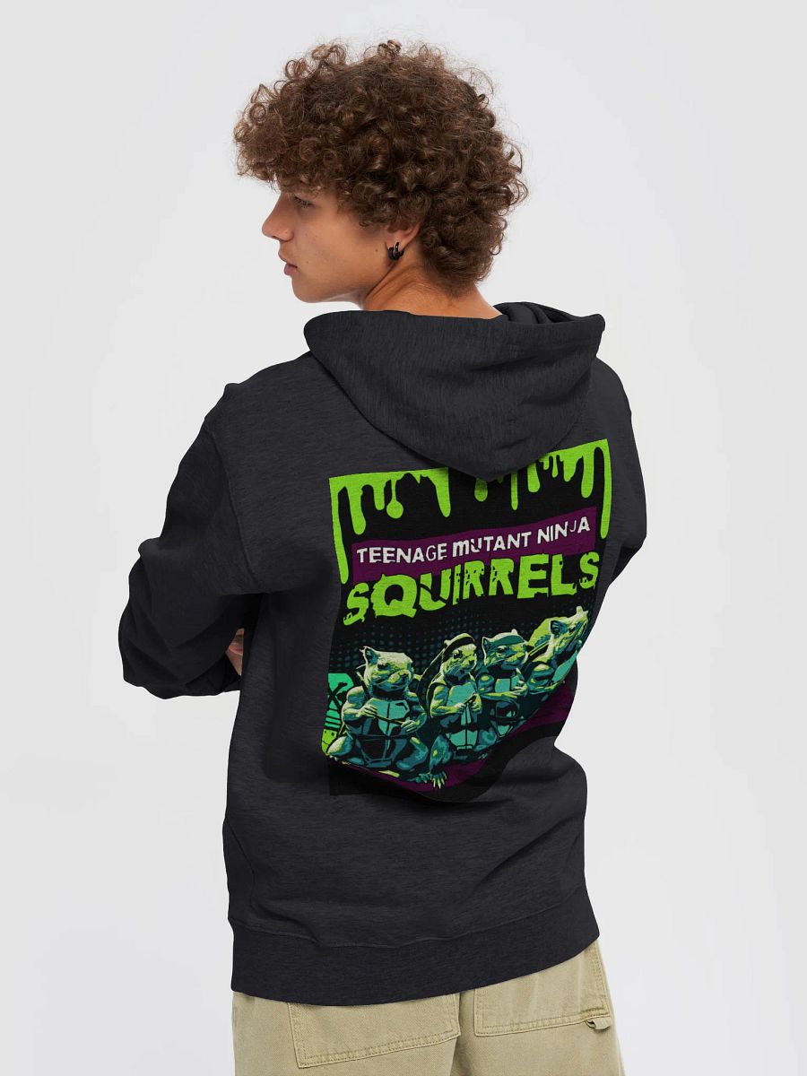 REALLY COOL ZIP UP- IMAGE ON BACK Ninja Squirrel Fleece Zip-Up Hoodie product image (6)