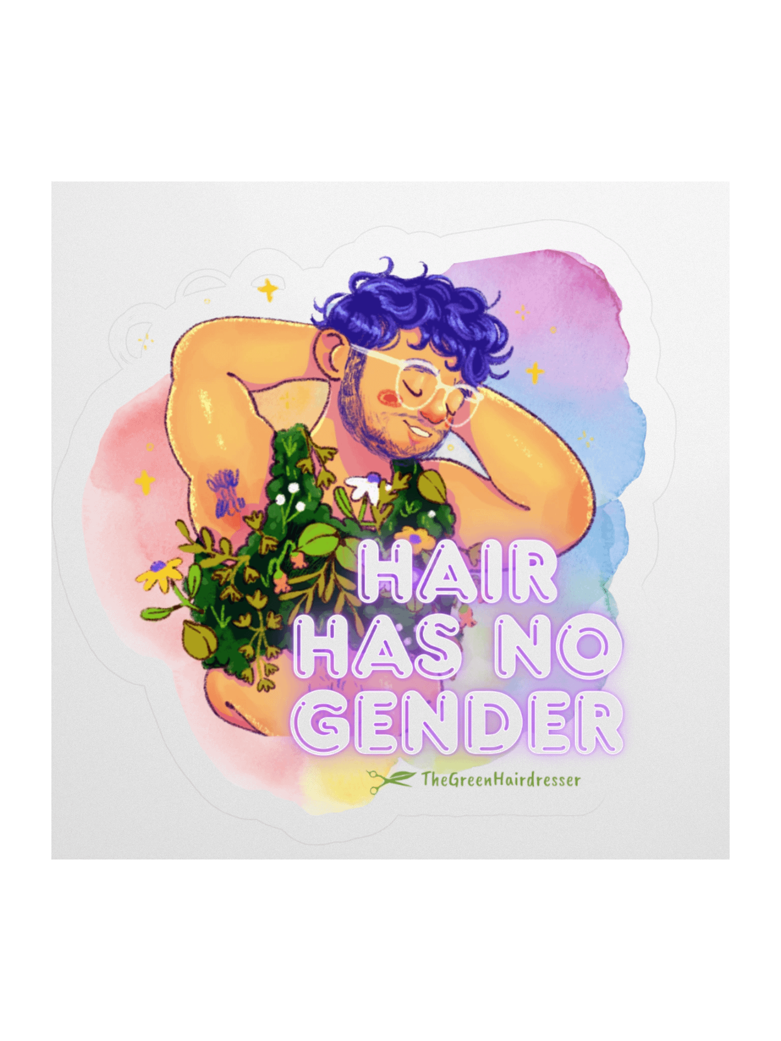 Hair Has No Gender sticker product image (2)