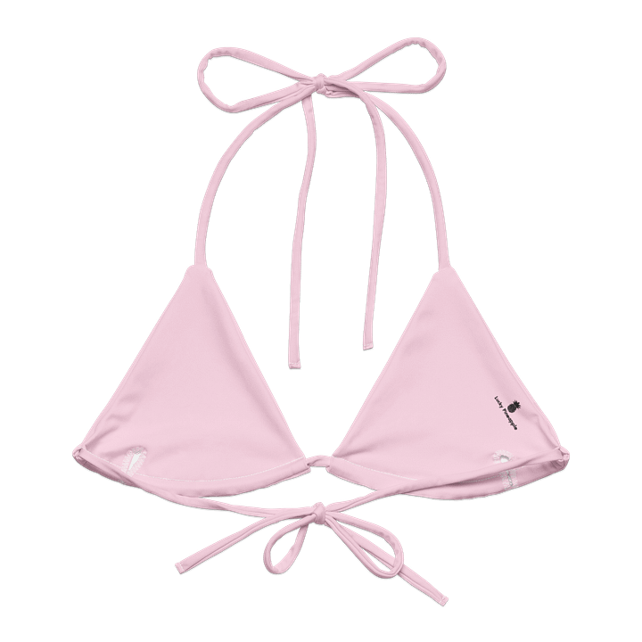 Baby Pink Solid Color String Bikini Top product image (2)