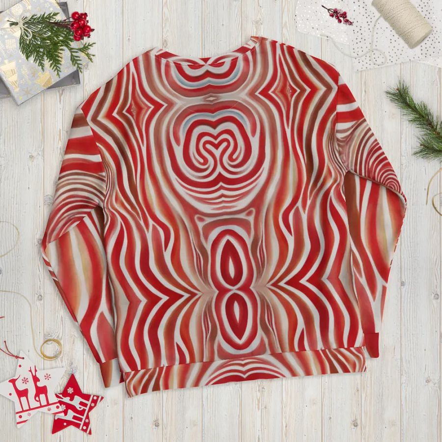 Funky Red Liquid Tie-Dye Explosion Sweatshirt product image (4)