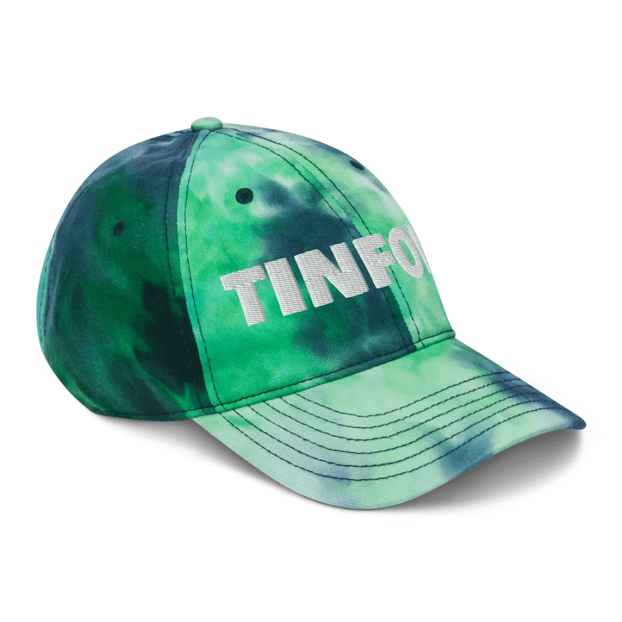 Tinfoil Hat - White On Blue-Green Tie Dye product image (6)