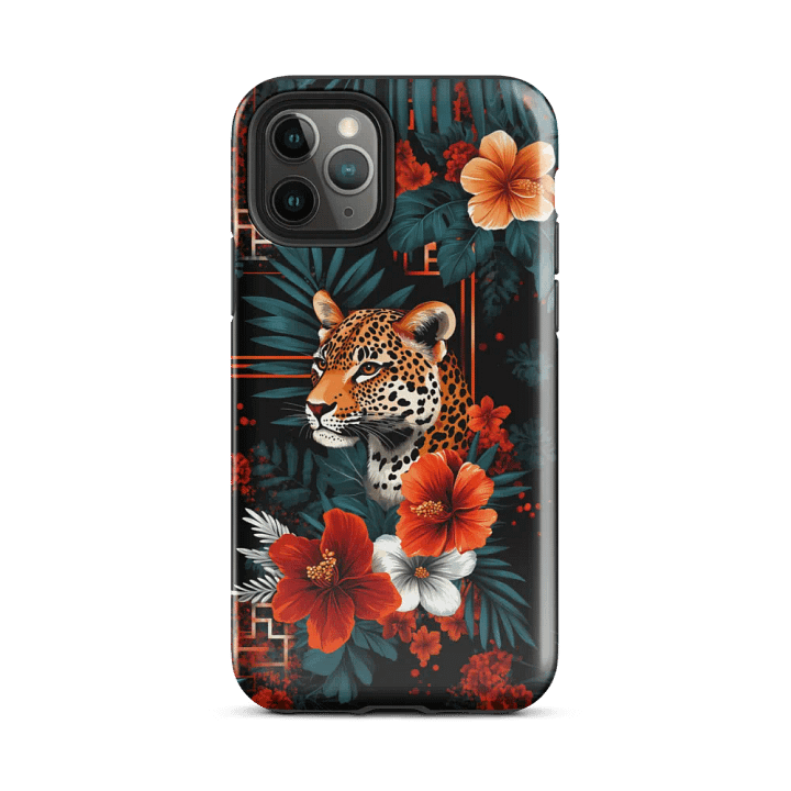 Leopard Tropical Flowers - Tough Phone Case product image (2)