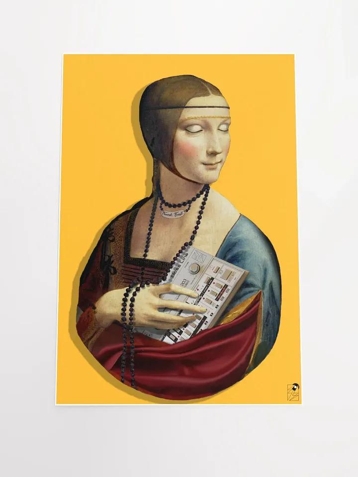 TB 303 Chill-out Lady by Frank Fonik , Techno EDM Matte Paper Poster product image (2)