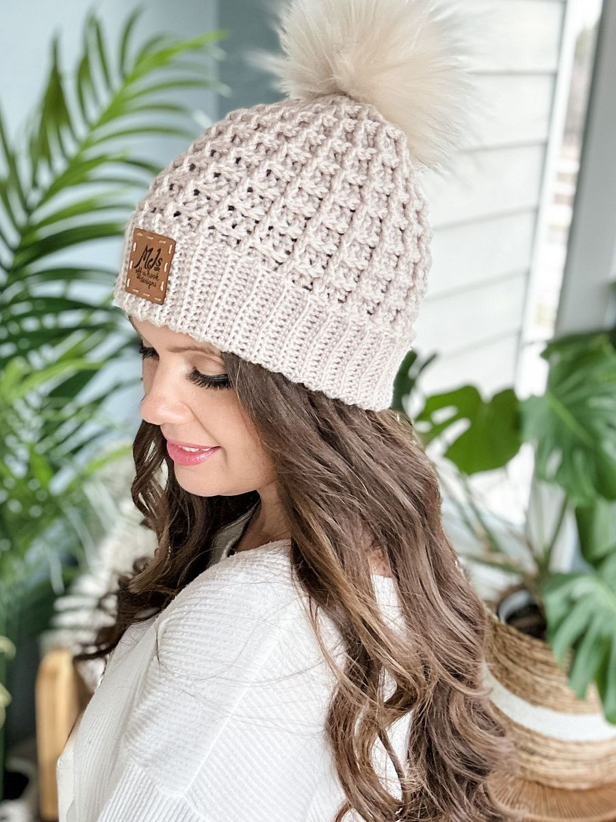 Waffle Stitch Hat Crochet Pattern product image (3)
