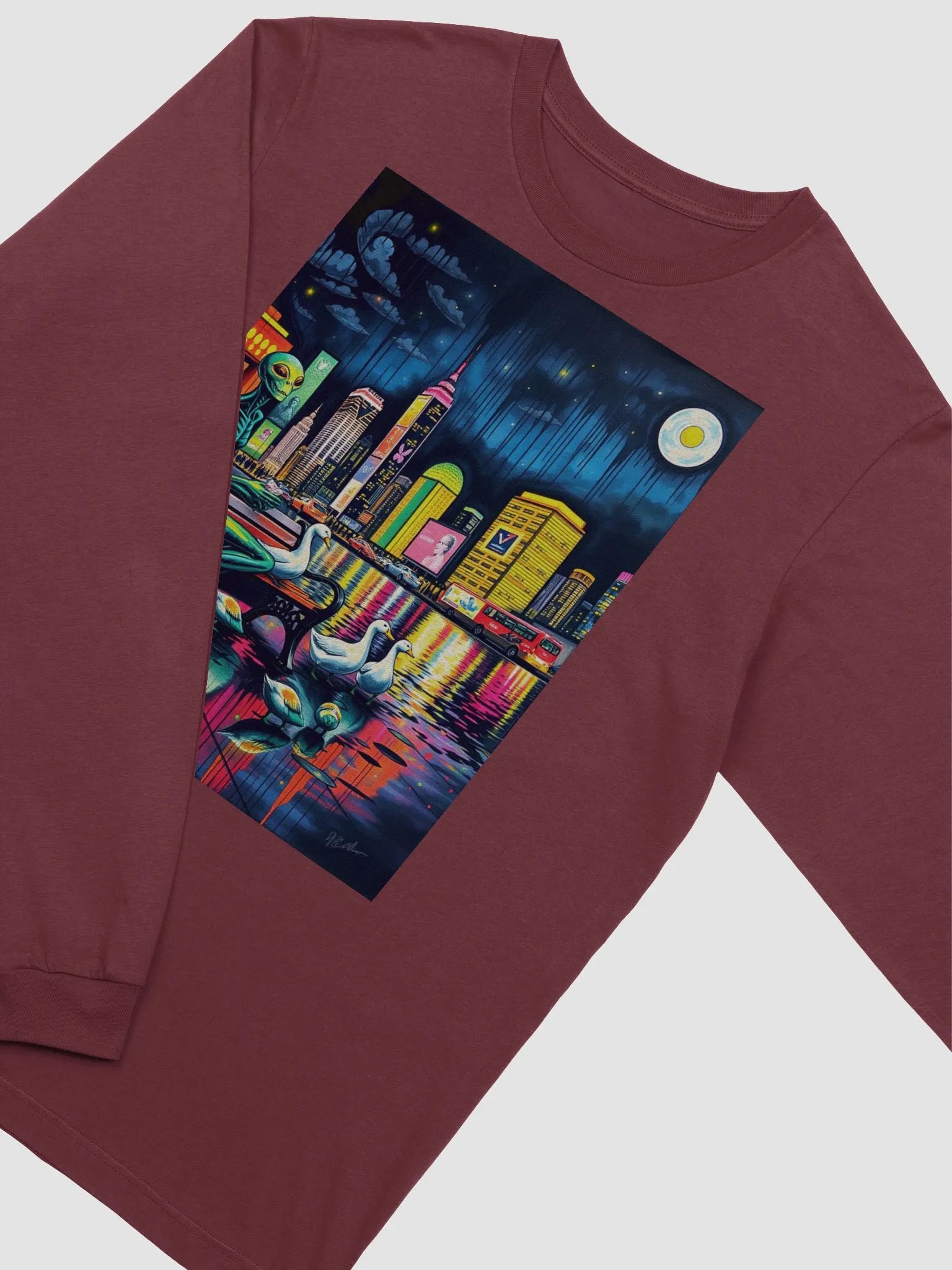 Neon Alien Encounter Long Sleeve Tee product image (3)