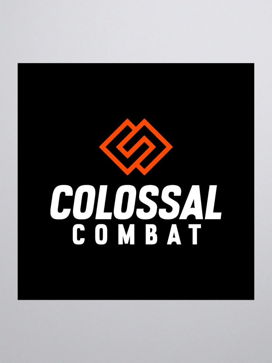 Colossal Combat - Kiss Cut Black and Orange Stickers product image (1)