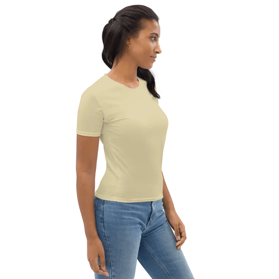 Plain Light Yellow Soft Summer Women's Crewneck Polyester Heavyweight Premium T-Shirt by Treasure Pie product image (8)