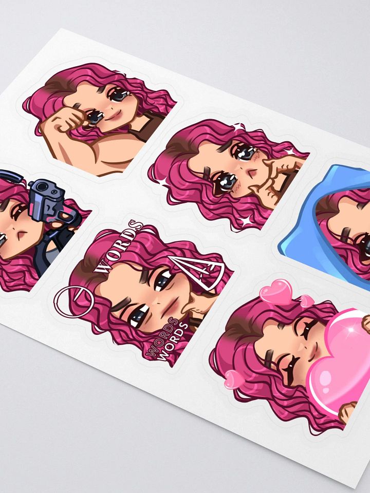 Hot Pink Emote Sticker Sheet product image (2)