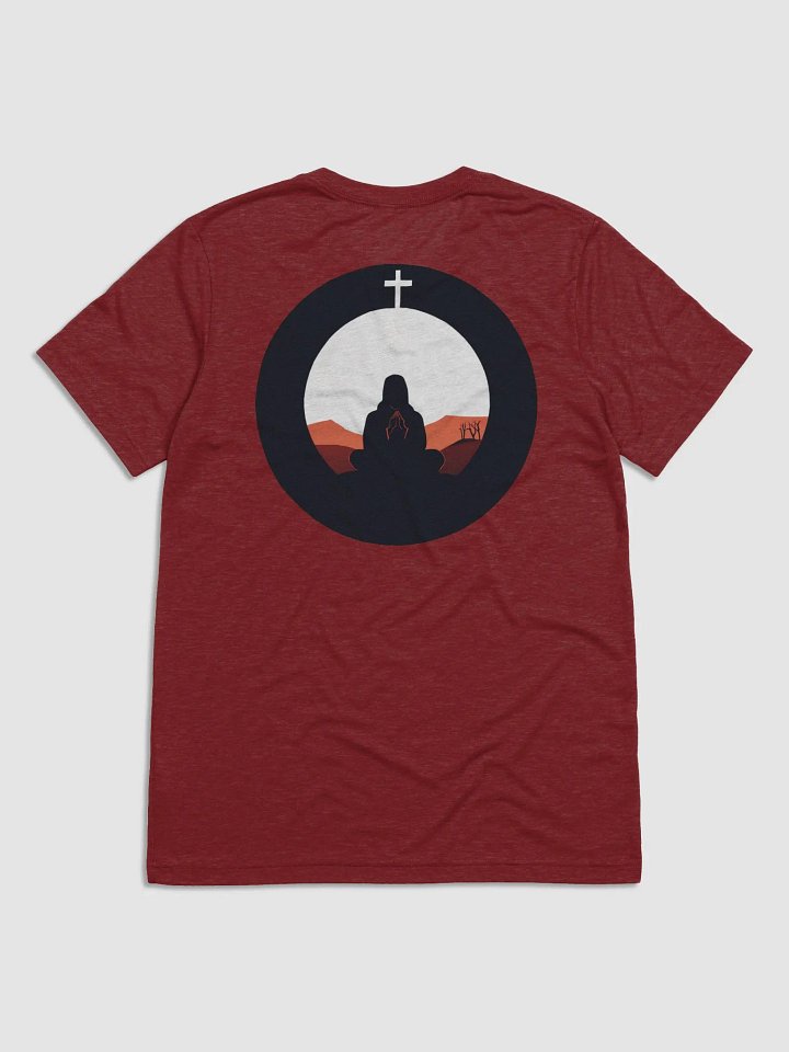 Praying in Stillness Christian Triblend T-Shirt | Psalm 46:10 product image (2)