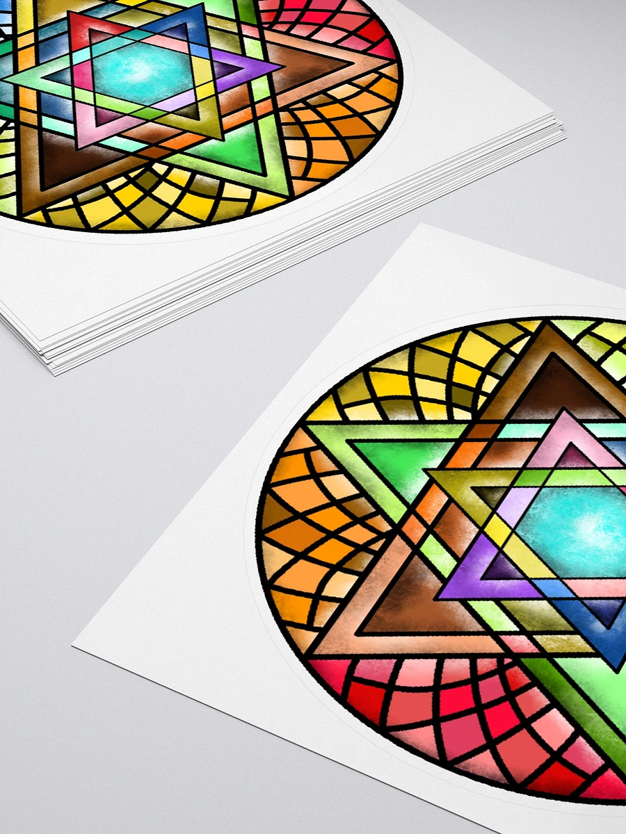 Star of David Stained Glass Art Sticker product image (4)