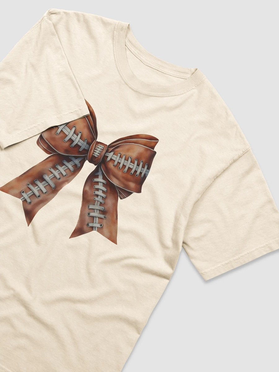 Vintage Style Football Bow T-Shirt (Homemade) product image (1)