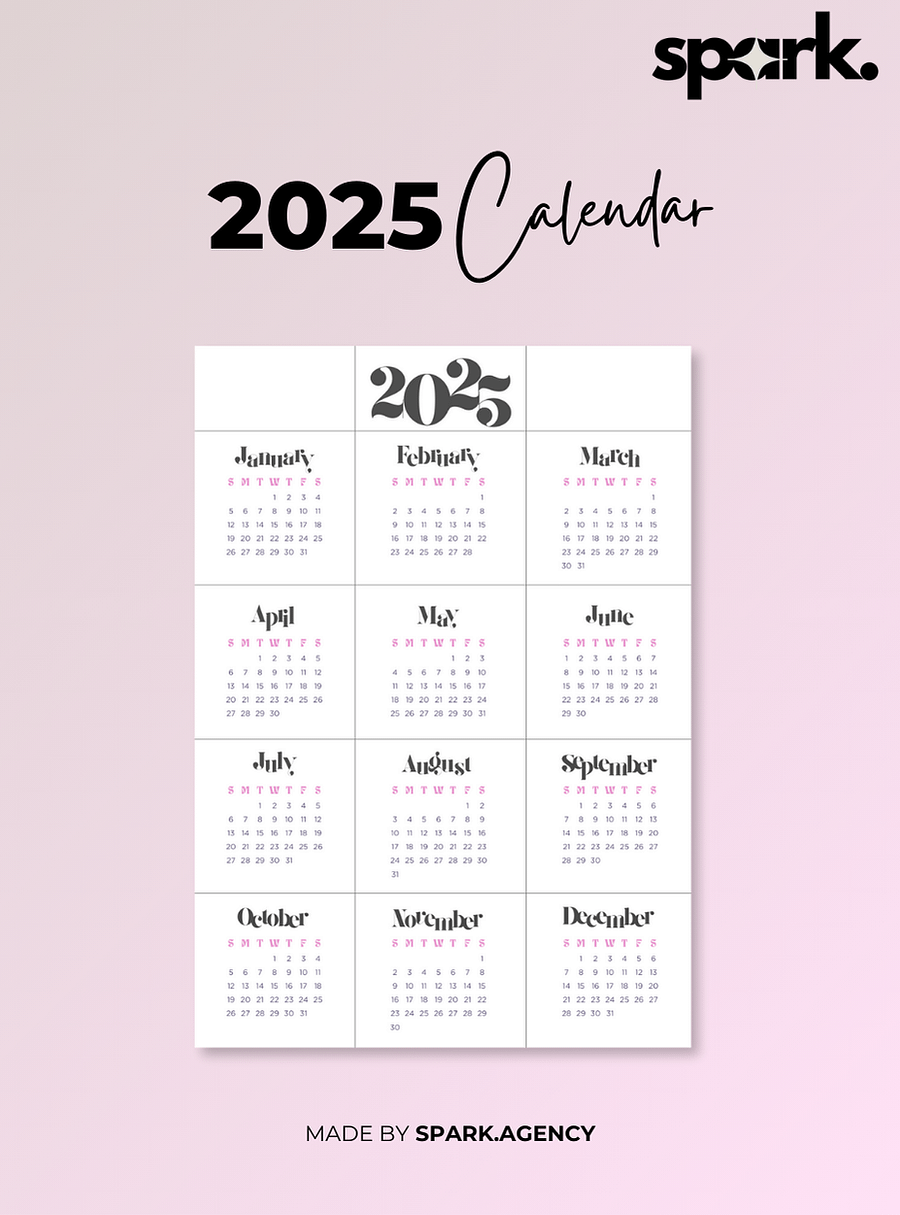 Neutral Minimalistic Annual 2025 Calendar Planner: product image (1)