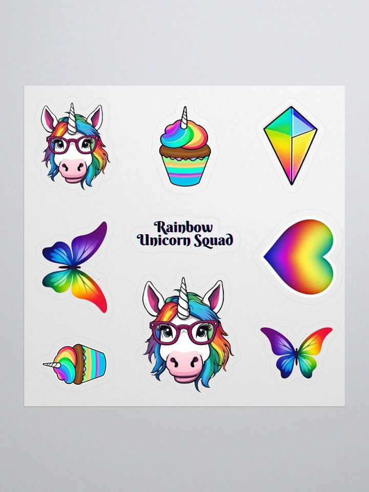 Rainbow Unicorn Stickers Set 1 product image (1)