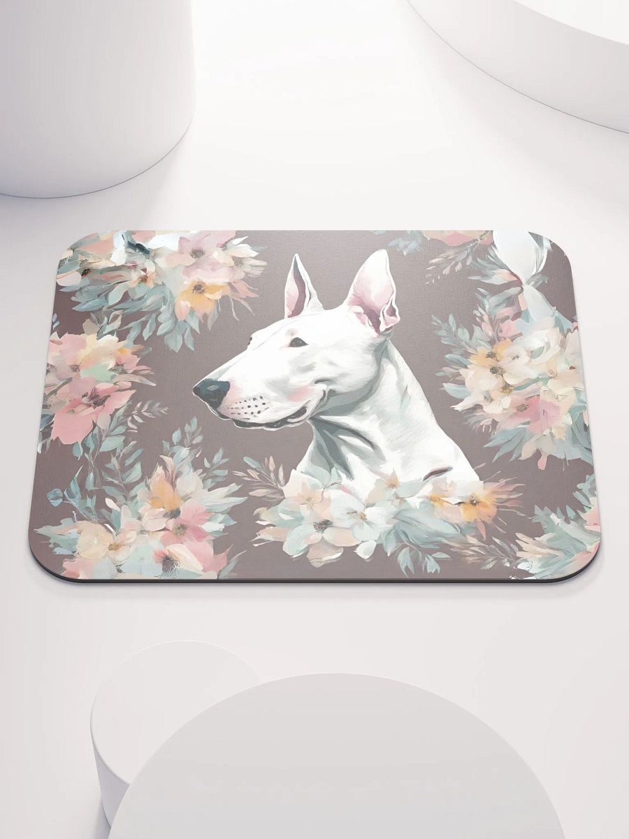Floral Bull Terrier Mouse Pad product image (3)