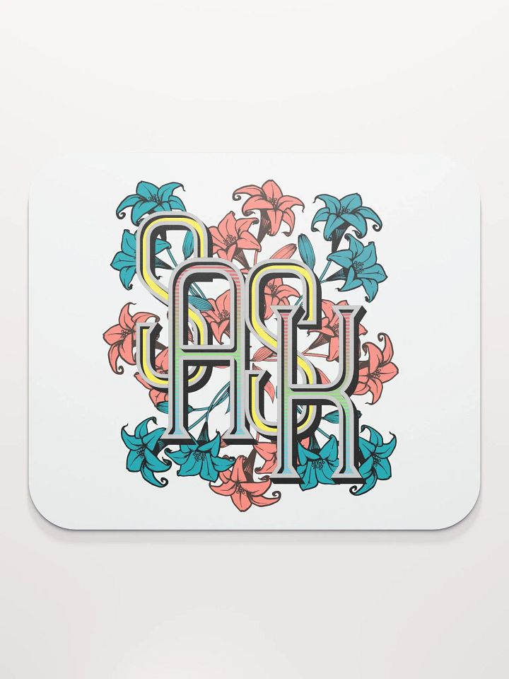Sask Saskatoon Saskatchewan Flowers Floral Monogram Mouse Pad product image (1)
