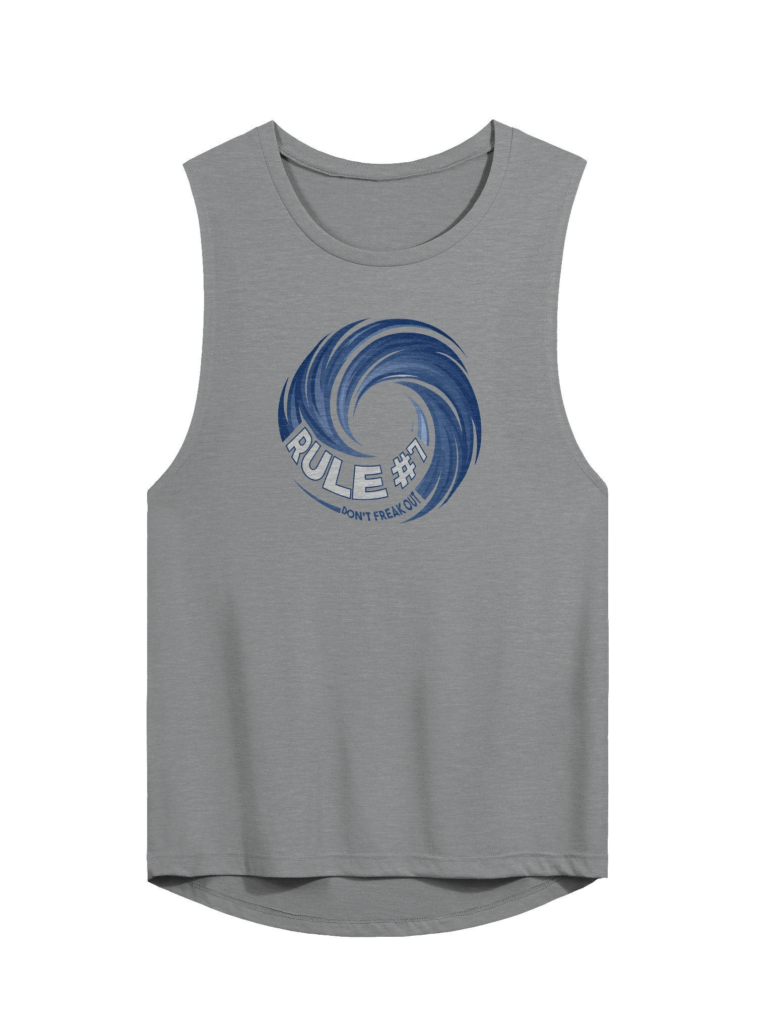 Rule #7 Muscle Tank Blue and White product image (15)