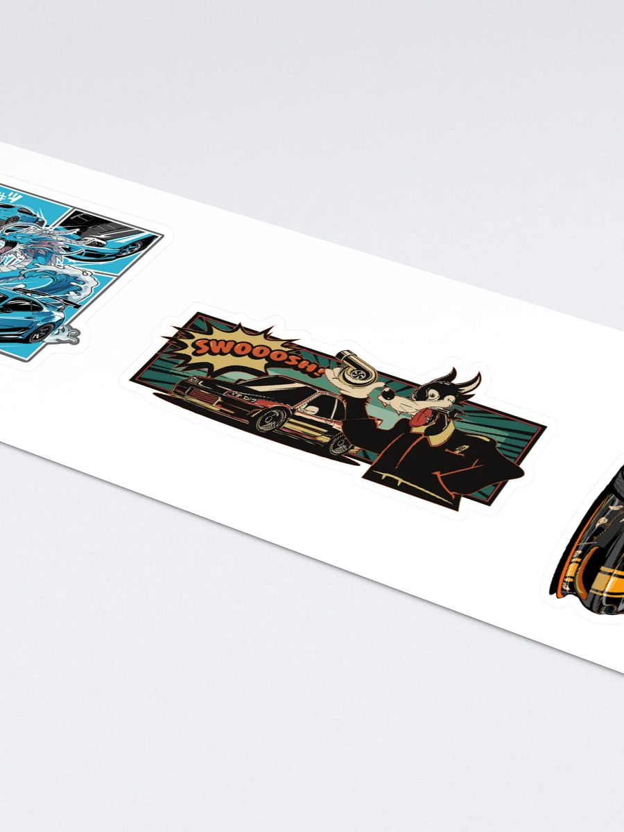 Sticker Strip 15" x 3.75" Laika Beast,Hydra,Swirl Wolf & Observer Stickers product image (4)