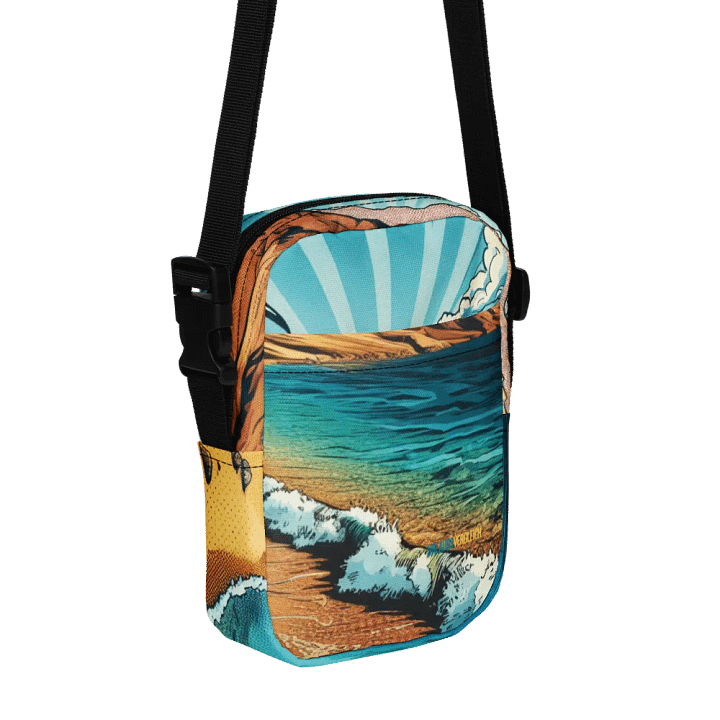 All-Over Print Utility Crossbody Bag | AI-Design: Aqaba Beach, Jordanien – Tropisches Paradies product image (1)