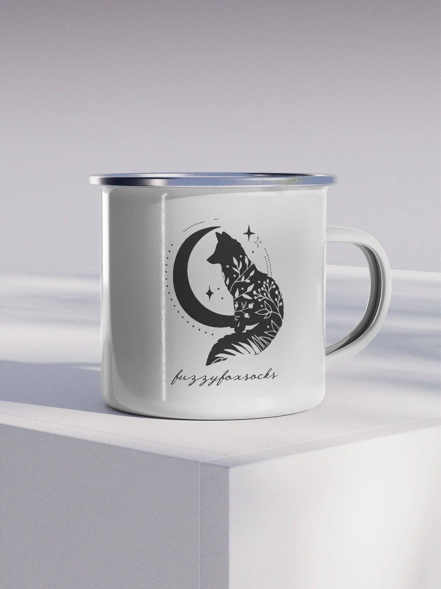moon fox V1 - enamel mug product image (4)