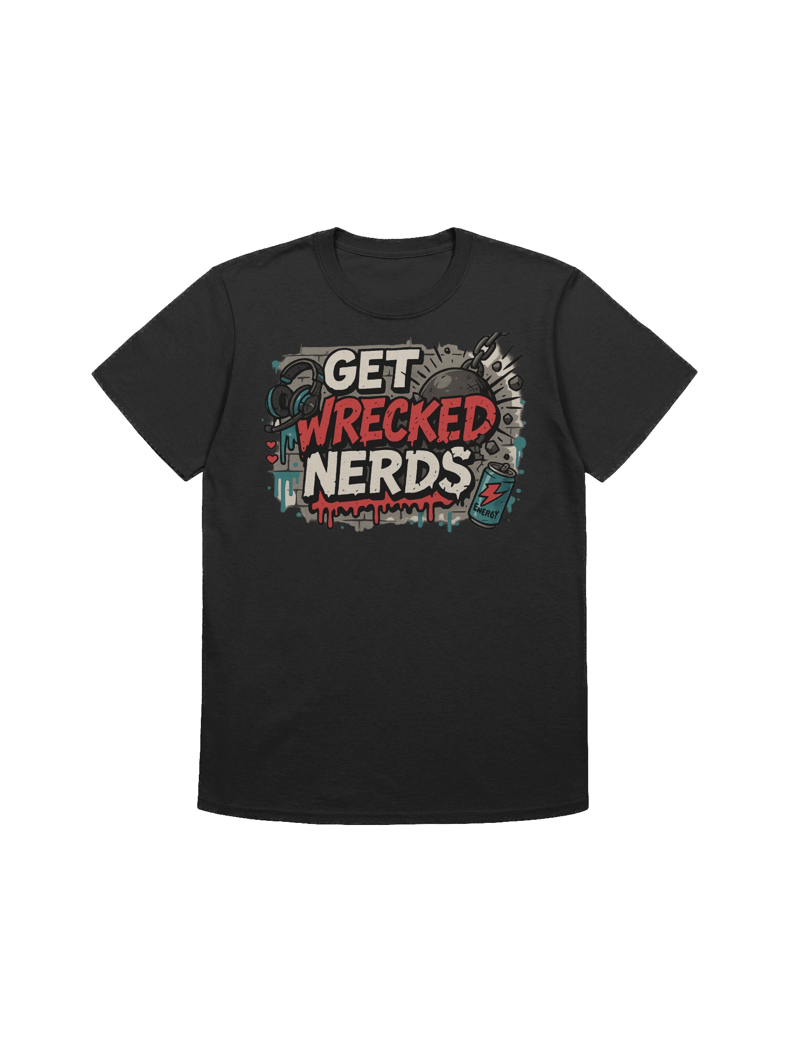 Get Wrecked Nerds – Funny Gamer Trash Talk T-Shirt product image (1)