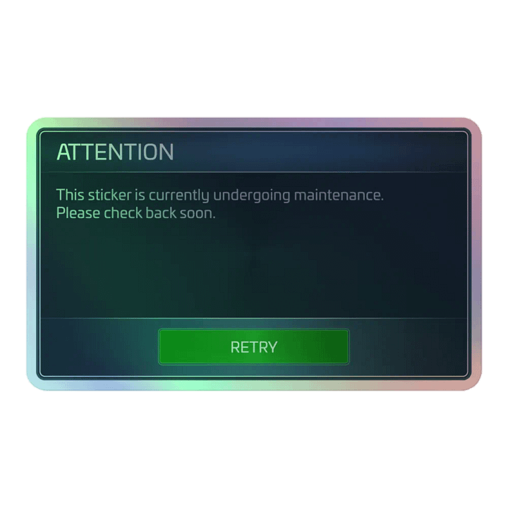 Maintenance Holographic Sticker product image (2)