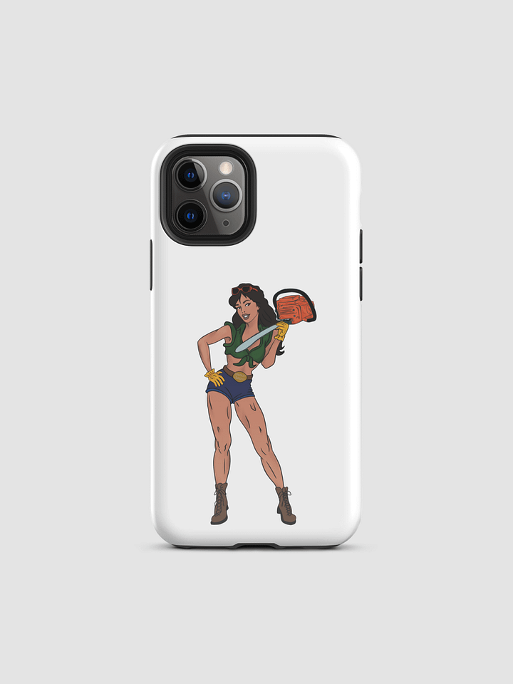 Tough iPhone Case - Burnette Chainsaw Betty Pinup product image (2)