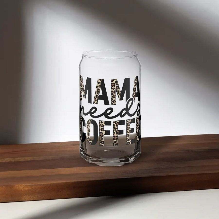 Leopard Print Mama Can-Shaped Glass product image (5)