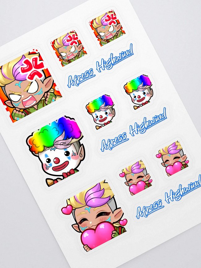 Afress Emote Sticker Sheets