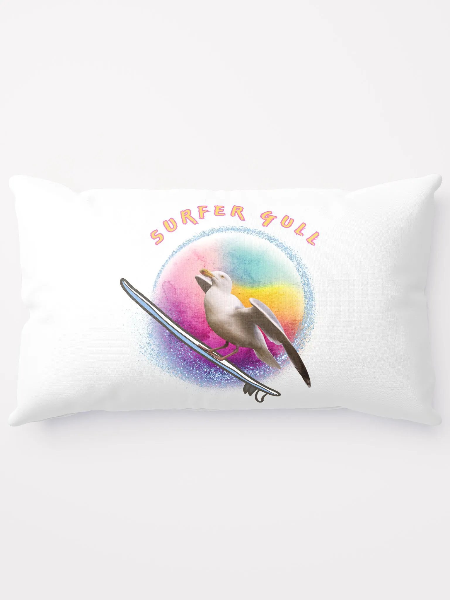 Soleil the Surfer Gull Throw Pillow product image (13)