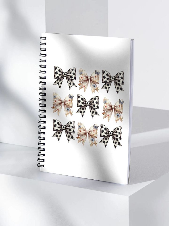 Spring Bows Soccer Floral and Polka Dot Spiral Notebook product image (1)
